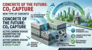 New type of concrete absorbs CO₂