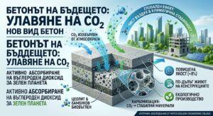 Нов вид бетон абсорбира на CO₂